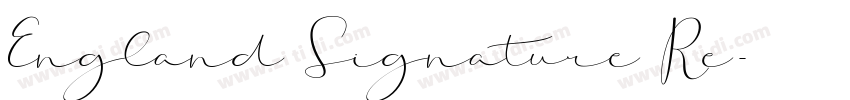 England Signature Re字体转换